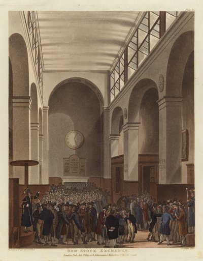 Nieuwe Beurs door Pugin and Rowlandson